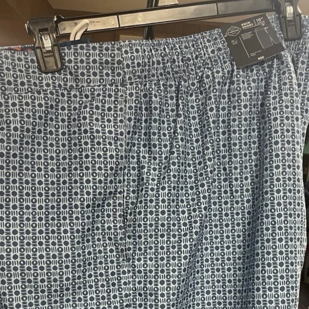 St. Johns Bay Men's NEW NWT Blue At Knee 11" Inseam Swim Shorts 4XL